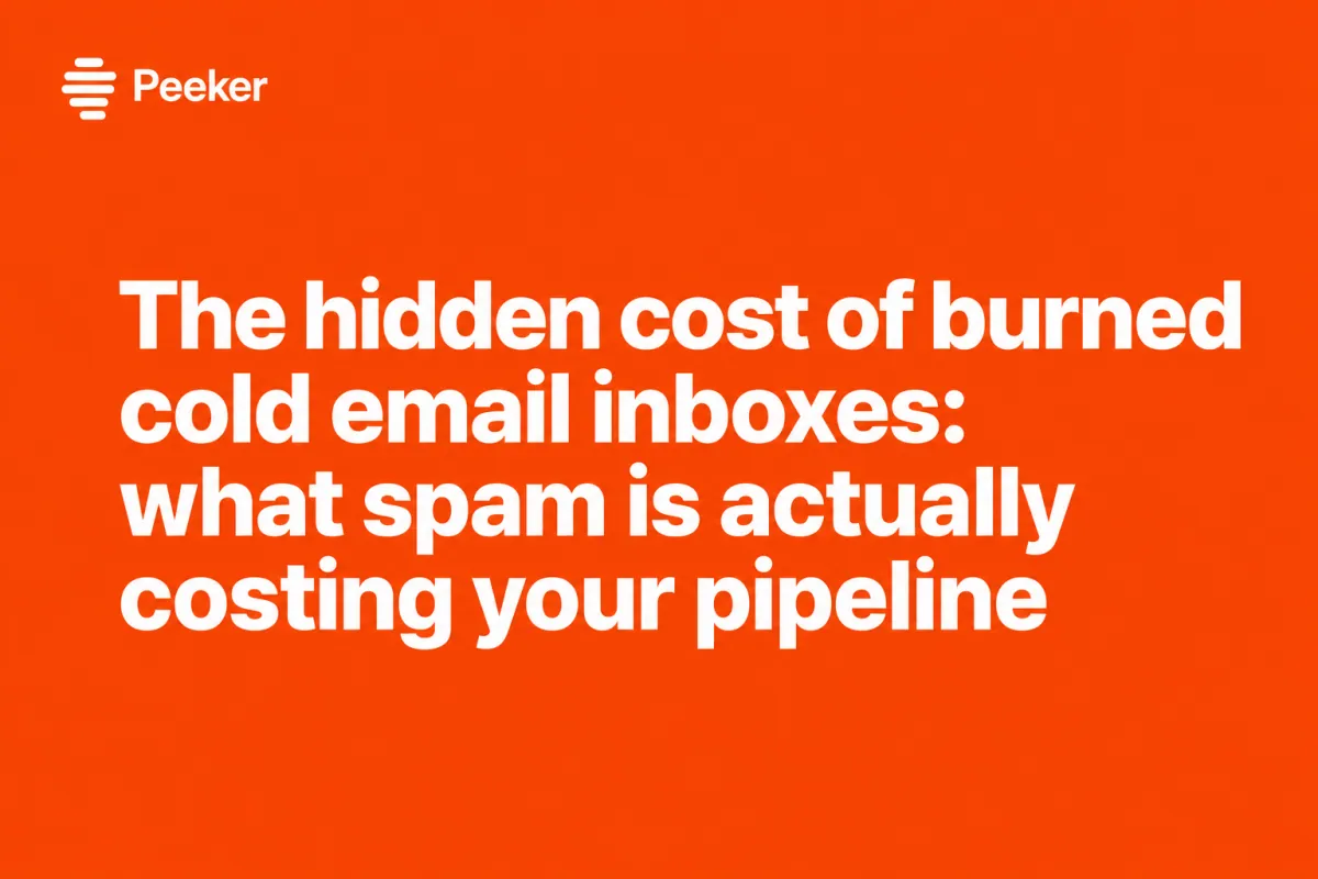 The real cost of burned cold email inboxes (and how to avoid it)