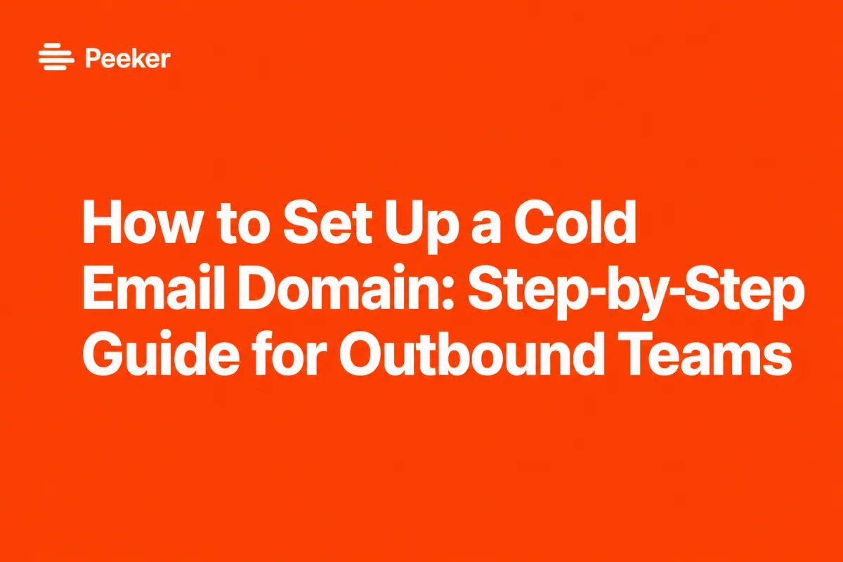 How to set up a cold email domain (the right way)